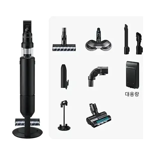 [삼성] BESPOKE AI 제트 무선청소기 400W 새틴 블랙 침구브러시 패키지 VS90F40CRK